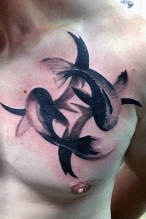 Επισκόπηση ανδρικών τατουάζ με το ζώδιο Ιχθείς
