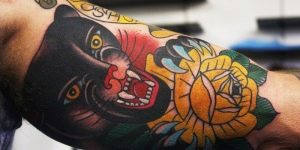 Τατουάζ για άνδρες με την εικόνα ενός πάνθηρα